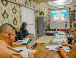 Virtual, Qomaru Zaman Ikuti Rakor di Medan Mewujudkan Pilkada Damai